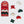A 3-piece hair claw clip set by Kit-sch, featuring red, white, and green satin ribbon bows, shown both in its retail blister packaging and individually on a light gray background.