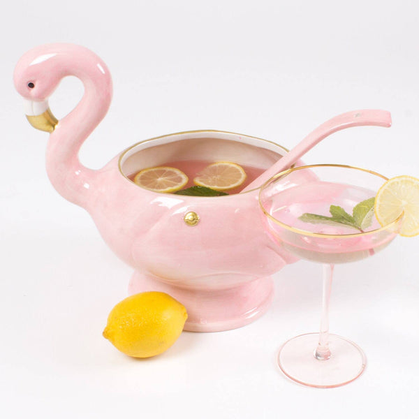 Flamingo Punch Bowl & Ladle