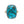 Turquoise stone ring with gold accents on a white background
