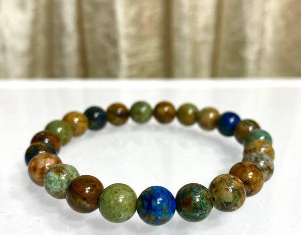 Natural Chrysocolla 8mm 7.5” Crystal Healing