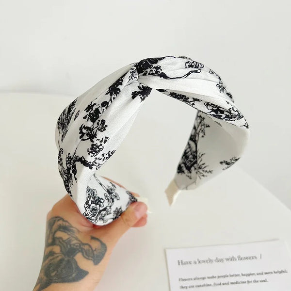 Headband-Toile de Jouy-Twist