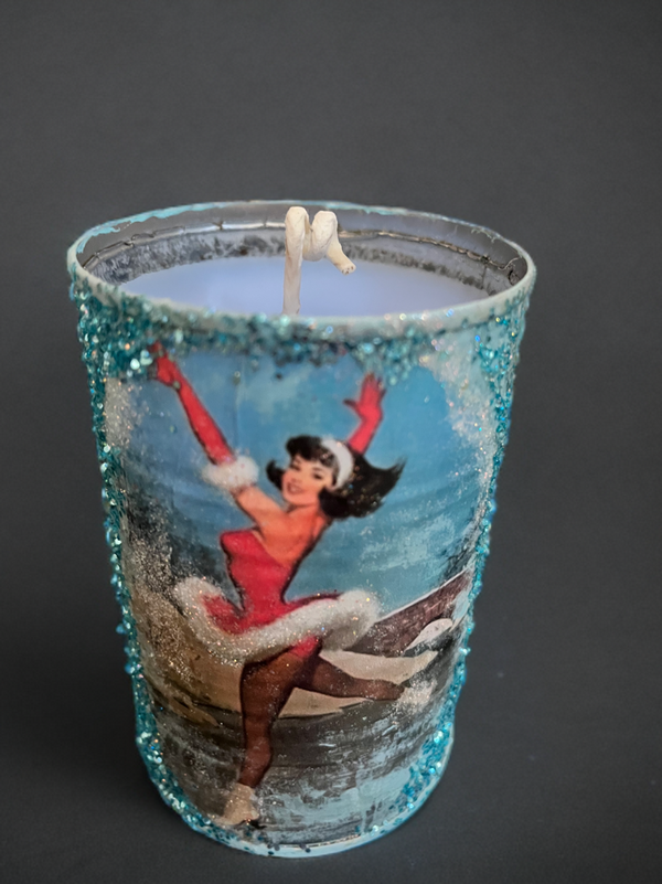 Handmade Vintage Style Holiday Art-Scented Candles