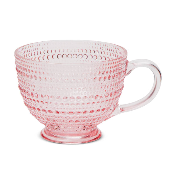 Dotted Hobnail Glass Mug-13.5 oz