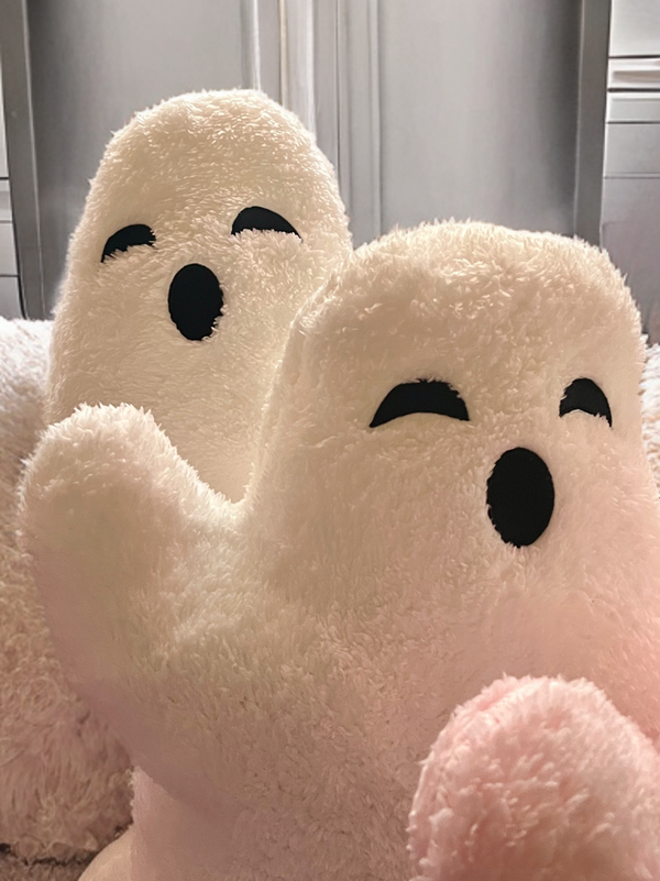 Ghost Plush Pillows-w/ Removable Bow Pin