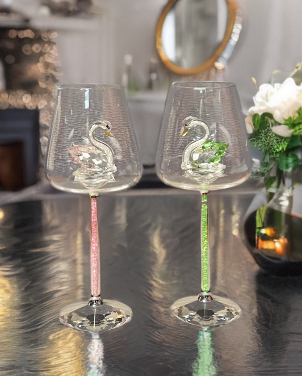 Luxury Crystal Swan Wine Glass