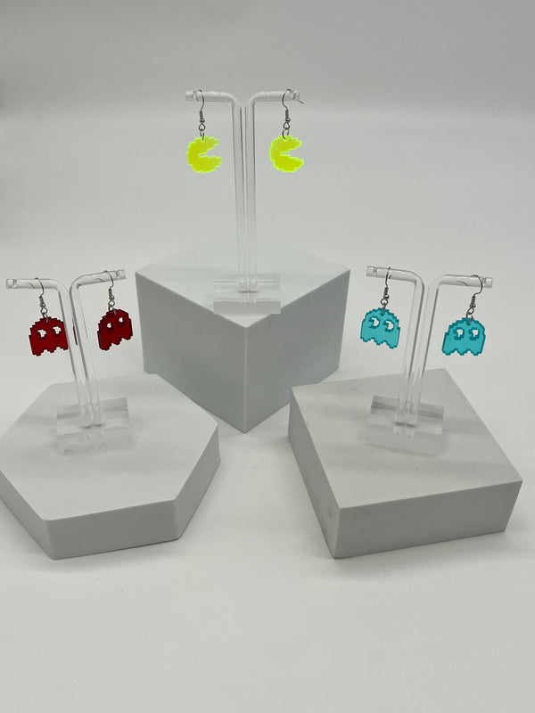 80’s Retro Pac-Man Earrings Set