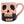 PINK SKULL FIG MUG-Blue Sky Clayworks