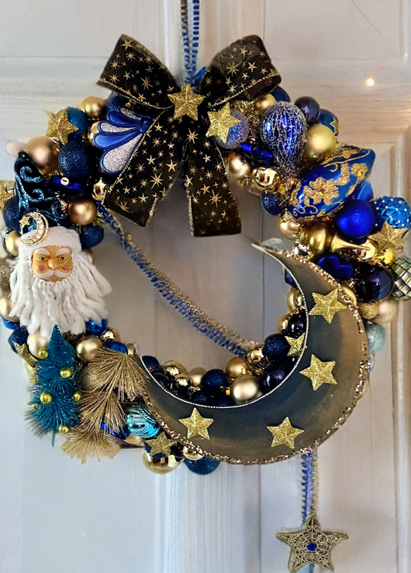 Vintage Style 90’s Celestial-Holiday Wreath