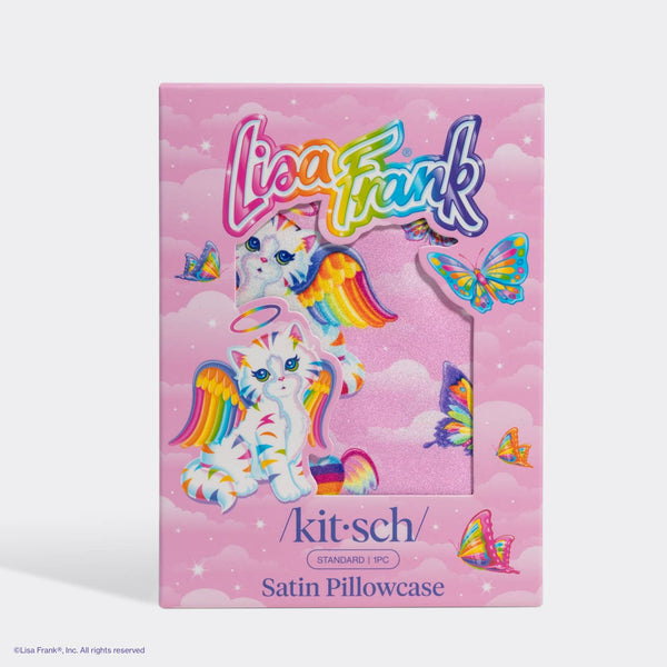 KITSCH - Lisa Frank x Kitsch Standard Satin Pillowcase - Angel Kitty™
