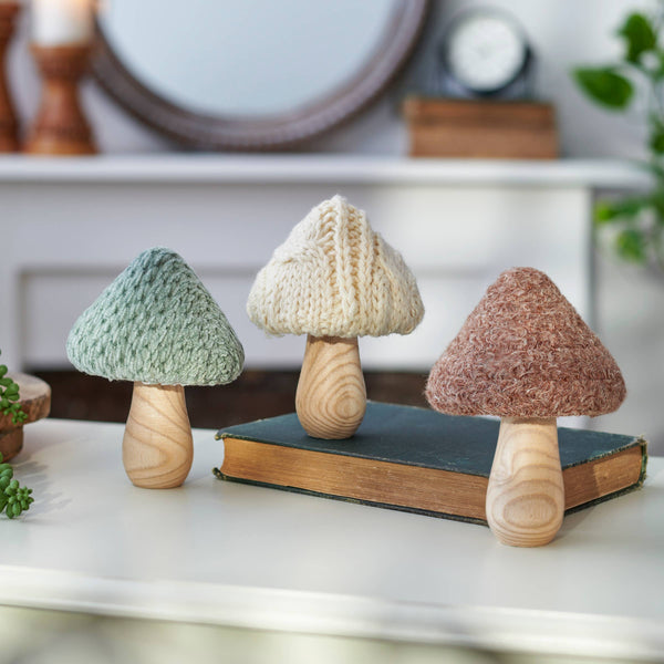 Knitted Mushrooms Sitter Set