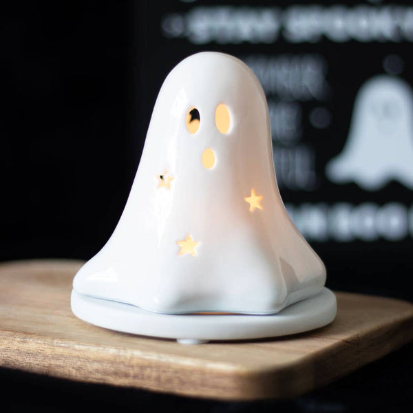 Halloween Ghost Tealight & Incense Cone Holder