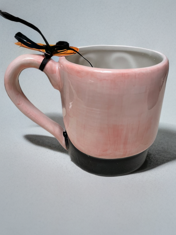 PINK SKULL FIG MUG-Blue Sky Clayworks