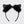 KITSCH - Satin Cat Ears Headband - Black Glitter