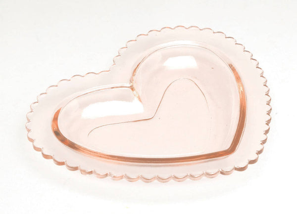 Heart Candy Dish, in Red or Pink Glass