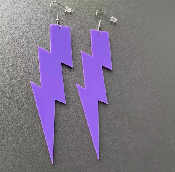 80’s Retro Lightening Bolt Earrings