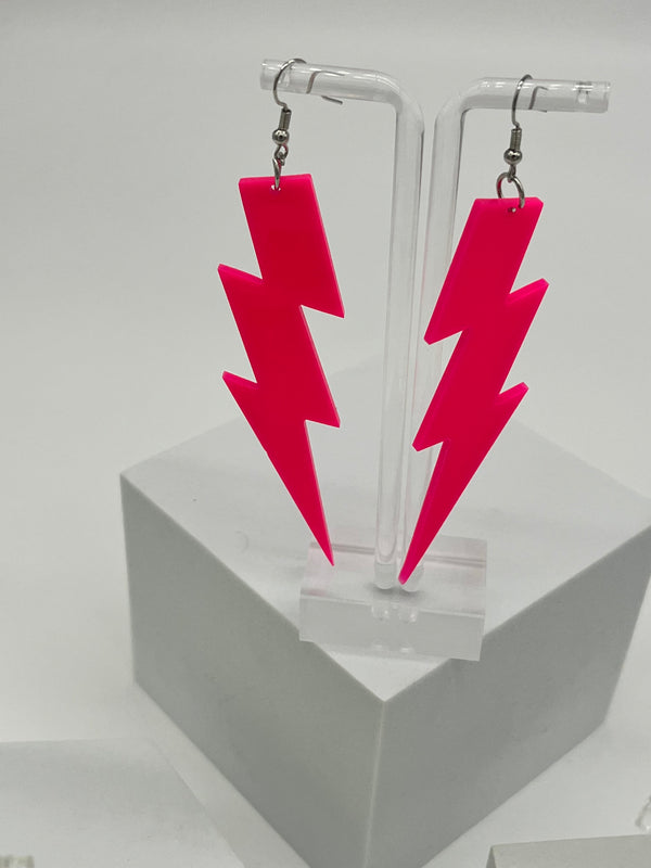 80’s Retro Lightening Bolt Earrings