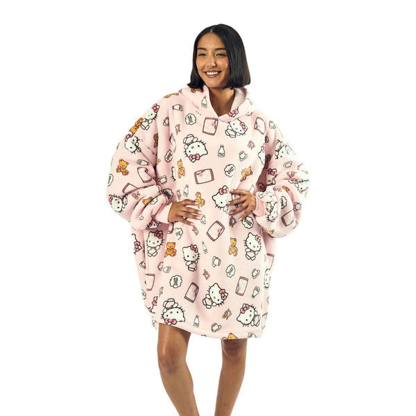 Hello Kitty Sleepy Time 3D Hoodie Blanket