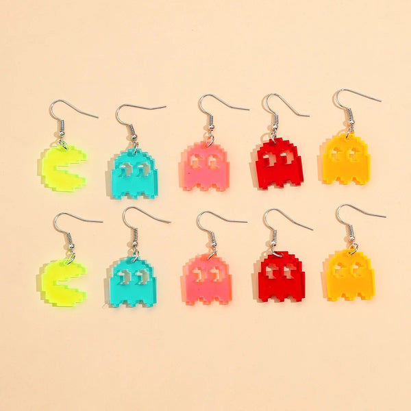 80’s Retro Pac-Man Earrings Set