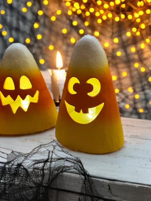 Scary Candy Corn Luminary