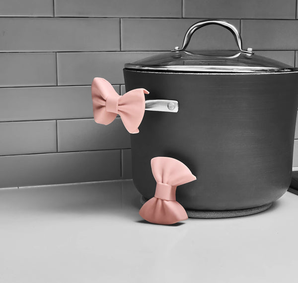 Bow Pot Holders 2pk - Vintage Pink