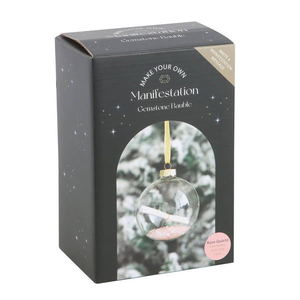 Rose Quartz Manifestation Christmas Bauble Ornament Kit