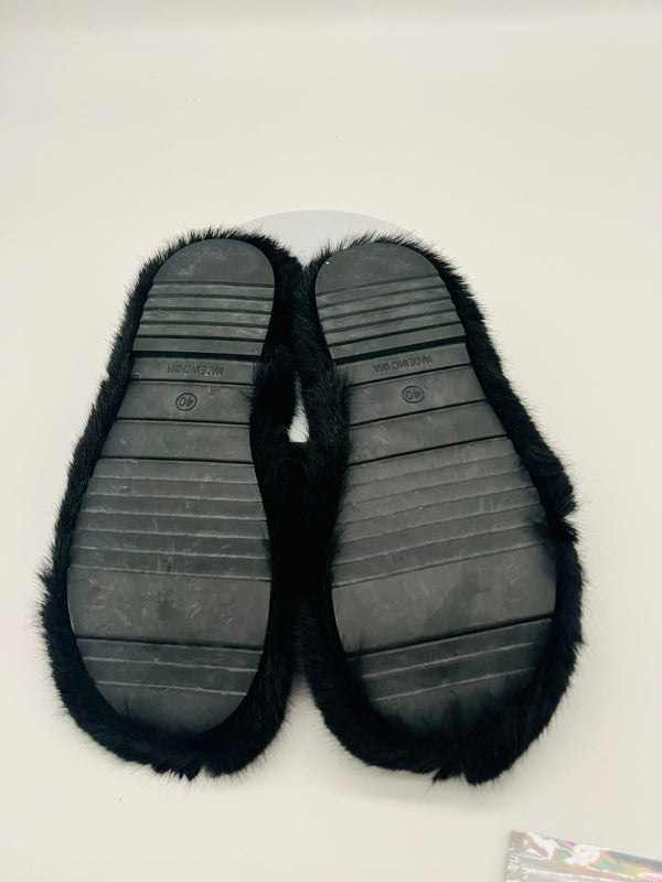 Faux Rabbit Fur-Indoor/Outdoor Slides