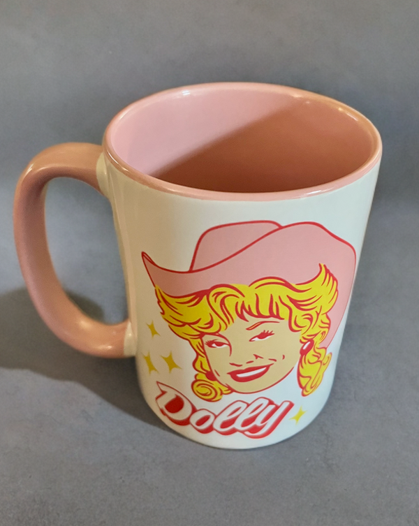 Dolly - Coffee Mug with Pink Handle