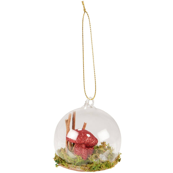 Mushroom Glass Terrarium Ornament