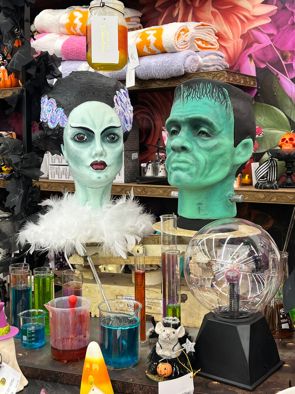 Frankenstein Monster Couple Paper Mache Halloween 2025