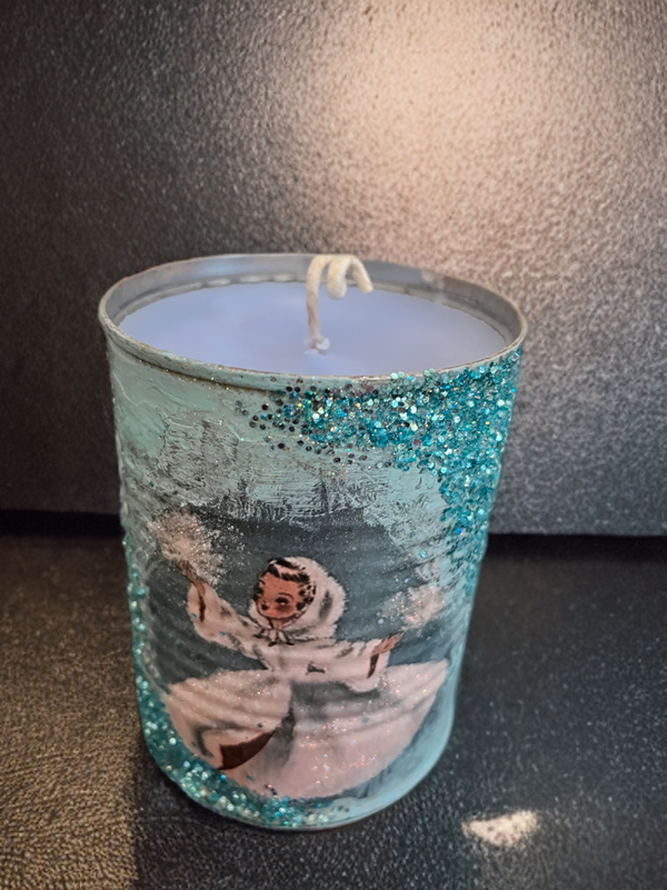 Handmade Vintage Style Holiday Art-Scented Candles