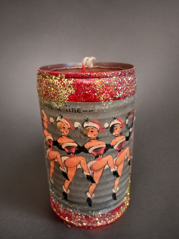 Handmade Vintage Style Holiday Art-Scented Candles