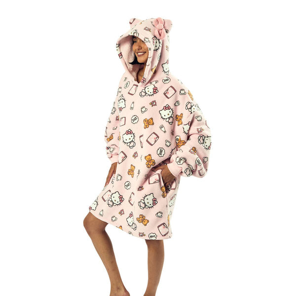 Hello Kitty Sleepy Time 3D Hoodie Blanket