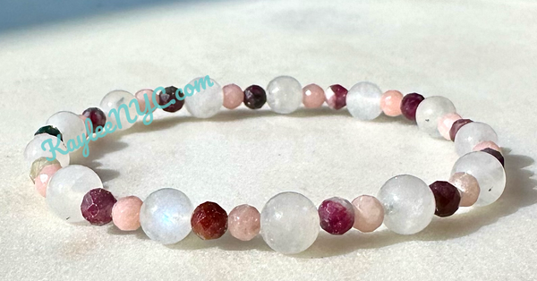 Natural Crystal Libra Zodiac Stretch Bracelet