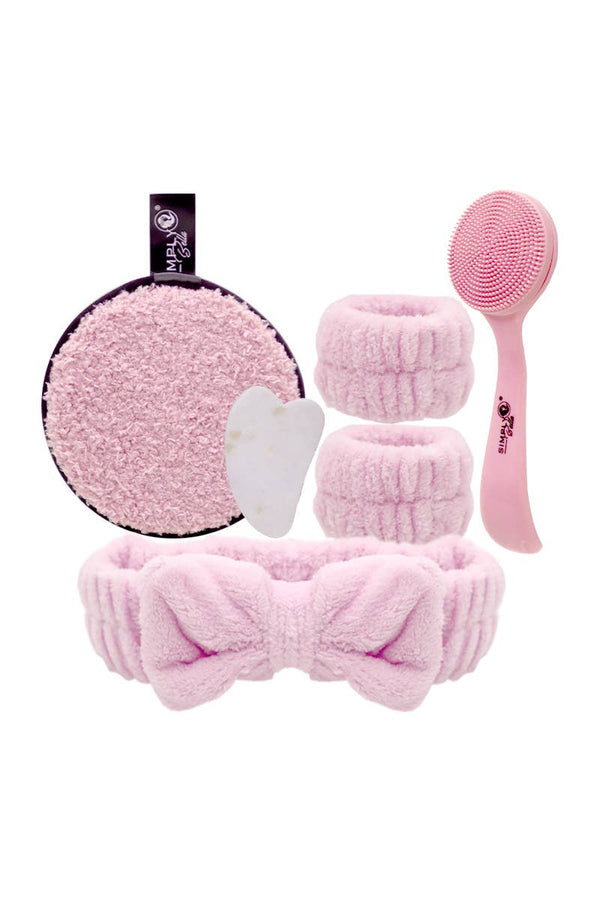 Pink Spa Headband & Wristband Set