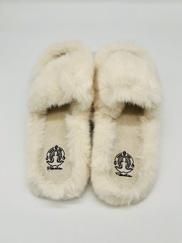 Faux Rabbit Fur-Indoor/Outdoor Slides