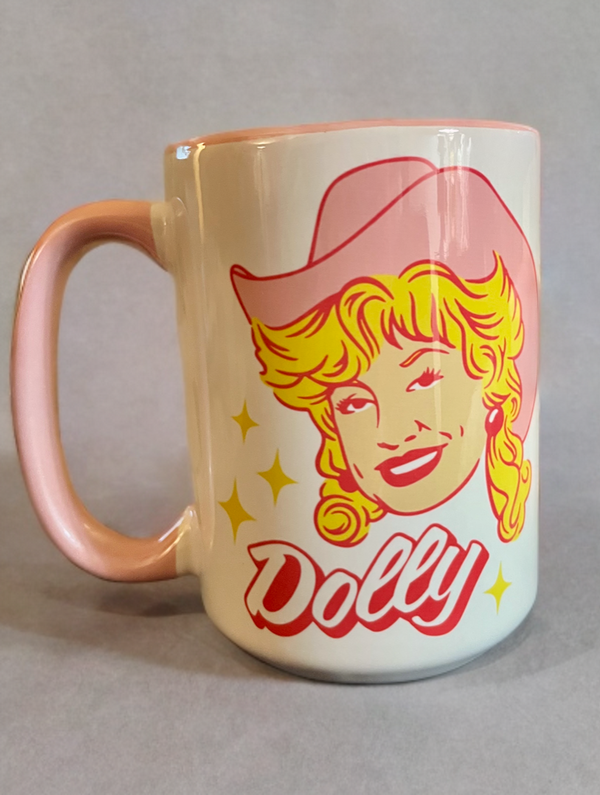 Dolly - Coffee Mug with Pink Handle