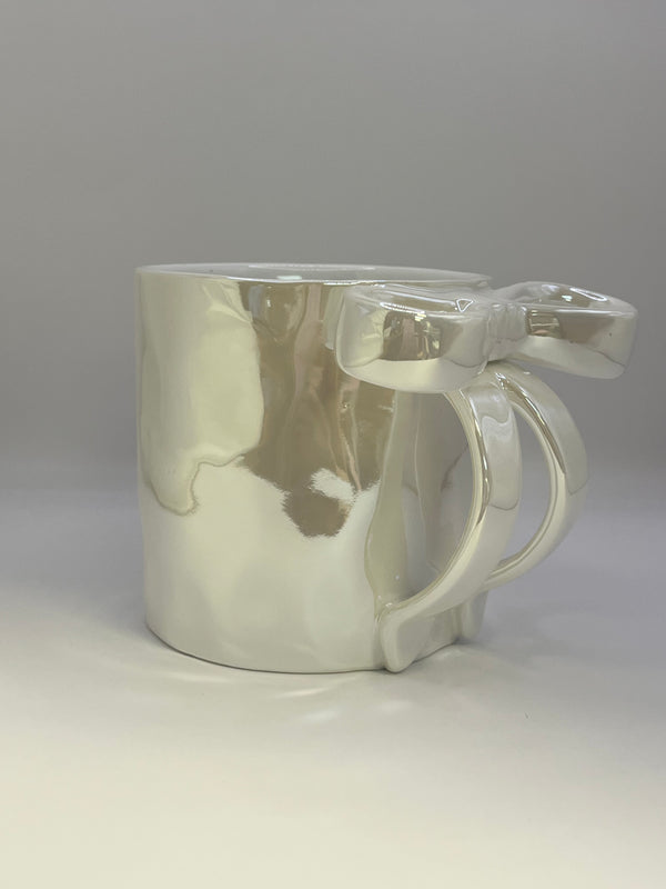 Ceramic Coquette Iridescent Bow Mug