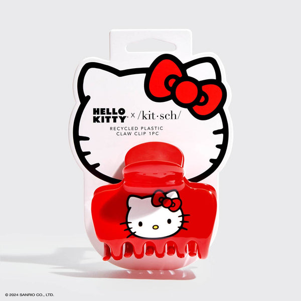Hello Kitty x Kitsch Recycled Puffy Claw Clip- Kitty Face