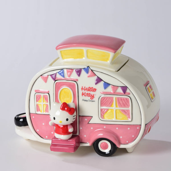 Hello Kitty Retro Camper Cookie Jar-Blue Sky Clayworks