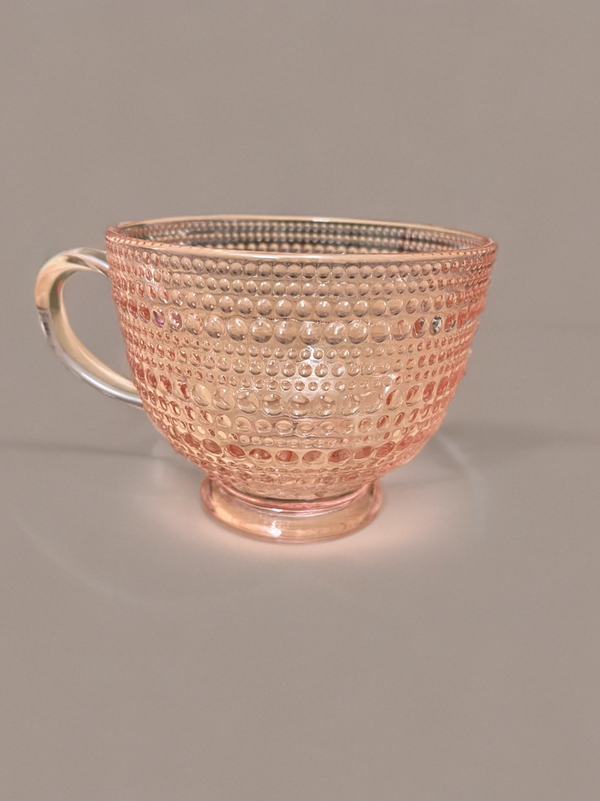 Dotted Hobnail Glass Mug-13.5 oz