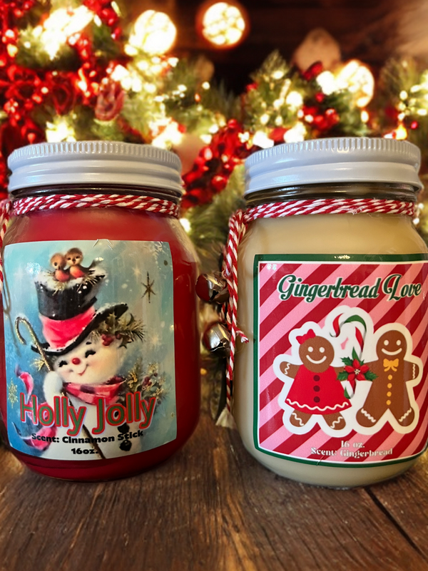 Handmade Holiday Scented Candles-16oz