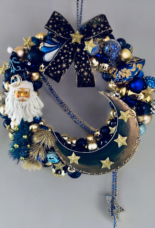 Vintage Style 90’s Celestial-Holiday Wreath