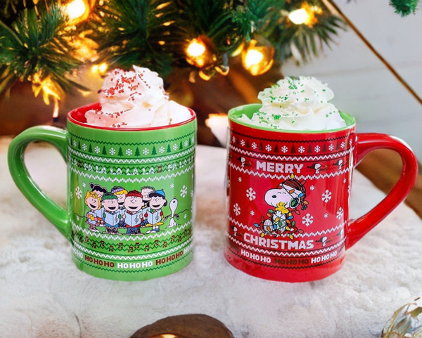 Peanuts Christmas 14oz Ceramic Mug - 2 Pack