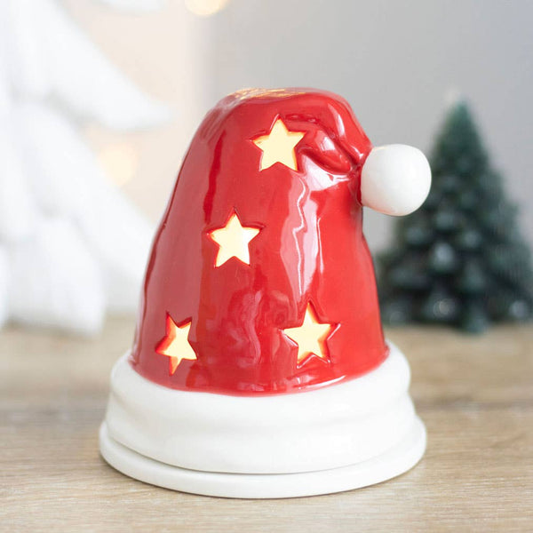 Christmas Santa Hat Incense Cone Burner and Tealight Holder