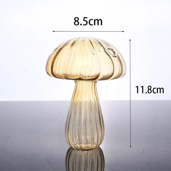 Mushroom-Glass Stem Vase