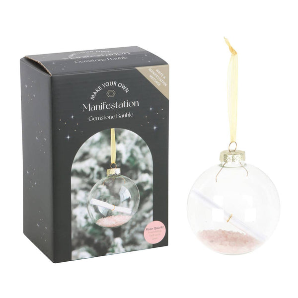 Rose Quartz Manifestation Christmas Bauble Ornament Kit