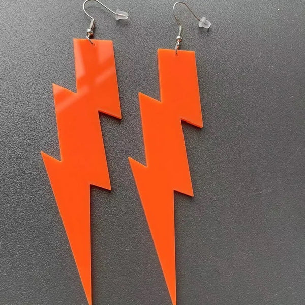 80’s Retro Lightening Bolt Earrings