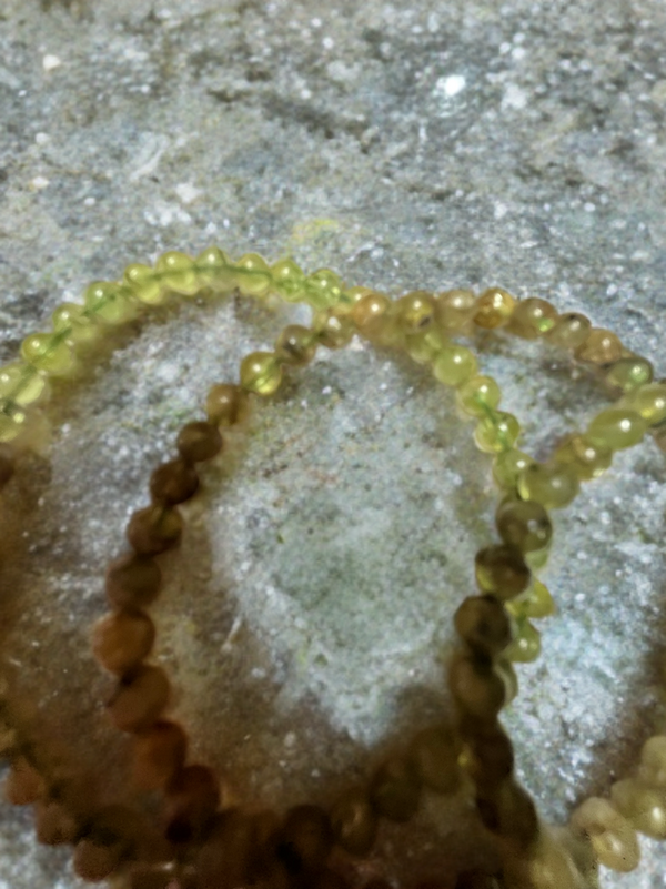 Natural Peridot 4mm 7.5” Crystal Stretch Bracelet