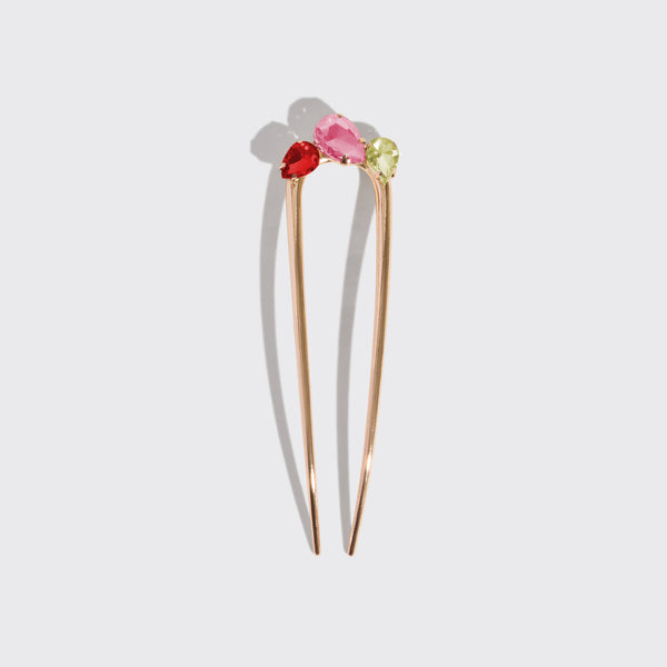 KITSCH - Holiday Gemstone French Hair Pin