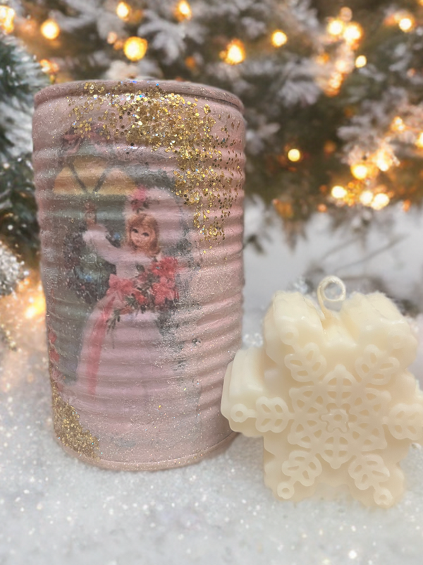 Handmade Vintage Style Holiday Art-Scented Candles